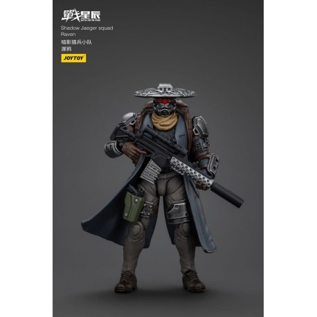 Figura articulada de Shadow Jaeger Squad Raven de 16 cm.