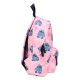 mochila rosa de Lilo y Stitch con diseño de hojas y Stitch