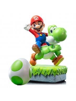 Estatua de Super Mario y Yoshi de resina de 48 cm