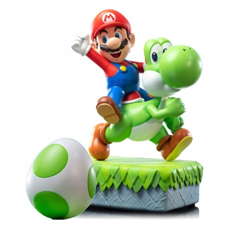 Statue en résine de Super Mario et Yoshi de 48 cm