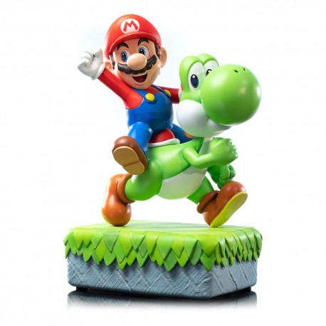Estatua de Mario montando a Yoshi de 48 cm