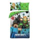 Funda nórdica Minecraft con personajes y diseño verde