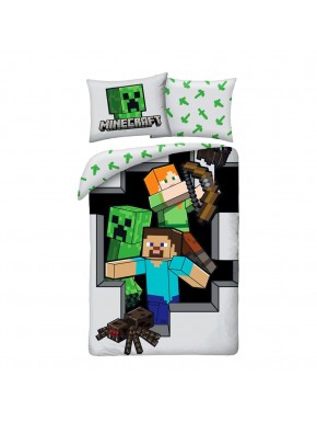Funda nórdica Minecraft con personajes icónicos