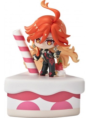 Figura Chibi Genshin Impact Mavuika 14 cm con base pastel