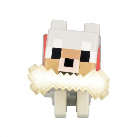 Lámpara Wolf de Minecraft con hueso luminoso