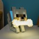 Lámpara Wolf de Minecraft con hueso luminoso
