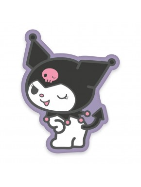 Almohada Kuromi Twinkle Sanrio con diseño en negro y rosa de 36 cm