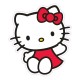 Almohada Sanrio Hello Kitty con vestido rojo