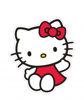 Almohada Sanrio Hello Kitty con vestido rojo