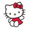 Almofada Sanrio Hello Kitty com Vestido Vermelho 36 cm