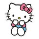 Almohada Hello Kitty en pantalones azules, 36 cm