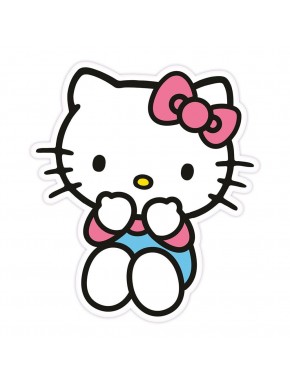 Almohada Hello Kitty en pantalones azules, 36 cm