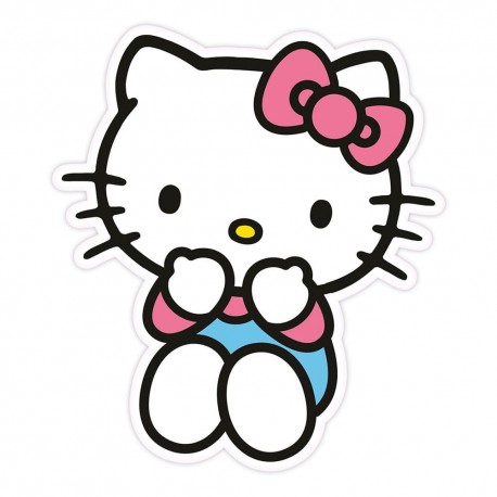 Almohada Hello Kitty en pantalones azules, 36 cm