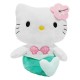Peluche Hello Kitty sirena 24 cm con detalles rosados y verdes