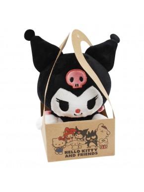 Peluche Sanrio Kuromi 14 cm en caja de Hello Kitty