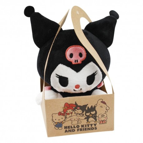 Peluche Sanrio Kuromi 14 cm en caja de Hello Kitty