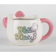 Caneca 3D Hello Kitty cerâmica com laço rosa