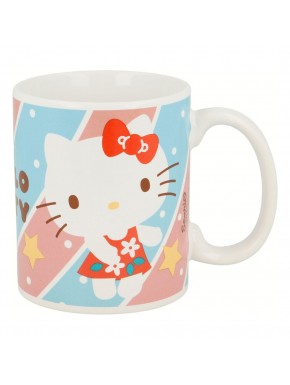 Caneca de cerâmica Hello Kitty com vestido vermelho