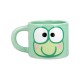 Tasse verte en céramique Sanrio Keroppi avec design de visage.