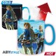 Caneca mágica de The Legend of Zelda com Link e Zelda