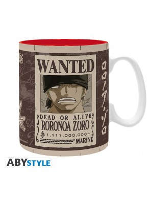 Caneca Zoro Wanted de One Piece, 460 ml