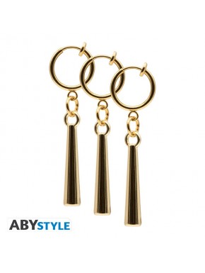 Set de 3 pendientes dorados de Zoro de One Piece