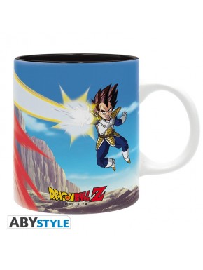 Taza Dragon Ball Z con Goku y Vegeta en batalla