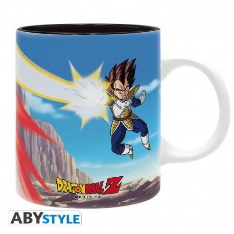 Taza Dragon Ball Z con Goku y Vegeta en batalla
