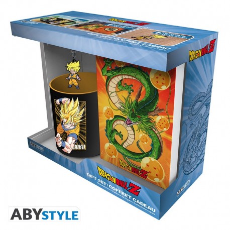 Set Dragon Ball con taza, llavero y cuaderno de Goku