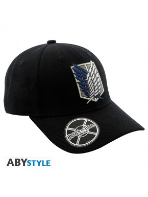 Gorra negra de Attack On Titan con símbolo de Scouts
