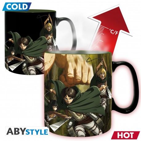 Taza cambia color Attack On Titan 460 ml