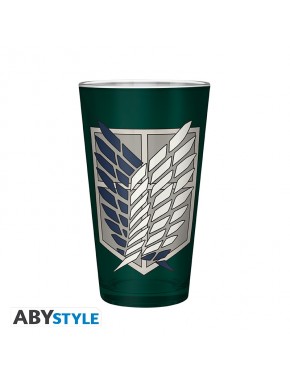 Vaso grande Attack On Titan con símbolo de los Scouts 400ml