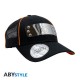 Gorra negra de Naruto con símbolo de Konoha
