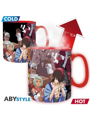 Taza Naruto Shippuden que cambia con el calor mostrando personajes Bijû y Jinchûriki