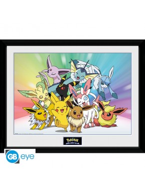 Lámina enmarcada Pokémon Eevee 30x40 cm