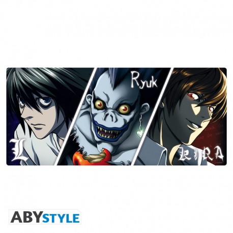 Tapis de souris XXL Death Note avec L, Ryuk et Kira
