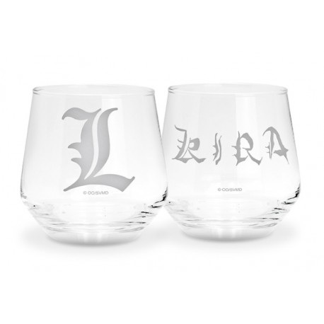 Set de vasos Death Note Kira y L de 300ml