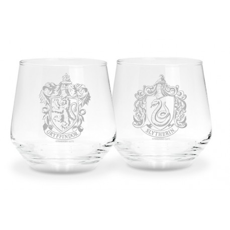 Set de 2 vasos Harry Potter Gryffindor y Slytherin