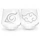 Set de vasos Naruto Shippuden Konoha y Akatsuki 300ml