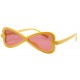 Gafas réplica de Brook de One Piece con marco amarillo y lentes rosas