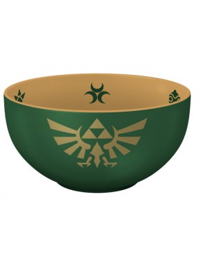 Bowl verde de Zelda con diseño Hylian Crest