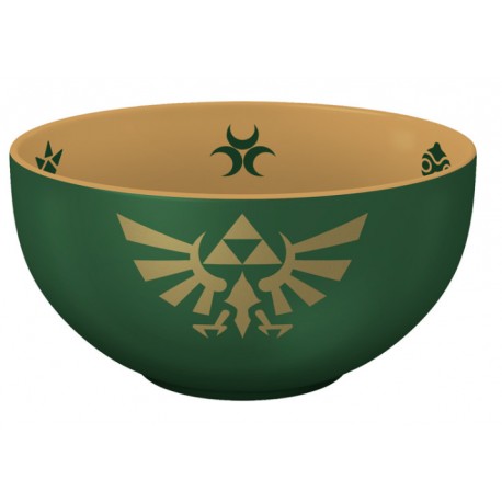 Bowl verde de Zelda con diseño Hylian Crest