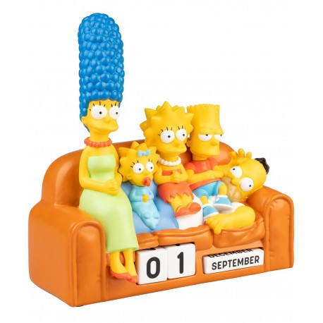 Calendrier perpétuel 3D The Simpsons en résine avec blocs