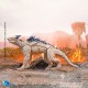 Figurine articulée de Godzilla x Kong Shimo en gris et bleu