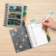 Carnet Minecraft avec design pixelisé et licence officielle