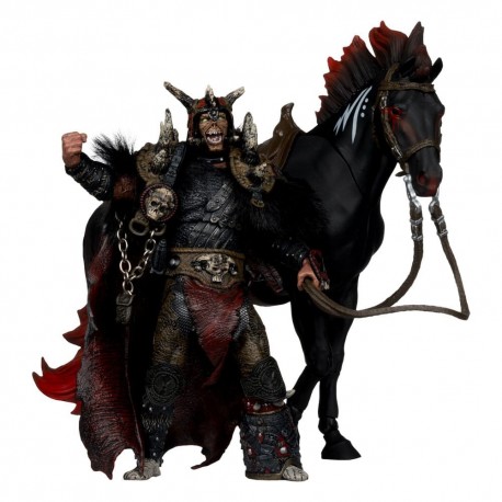 Figura de Bloodaxe y caballo de Spawn, 18 cm