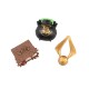 Set de imanes Harry Potter con caldero, Snitch y libro