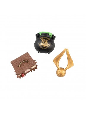 Set de imanes Harry Potter con caldero, Snitch y libro
