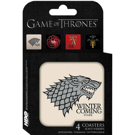 Set 4 coasters Houses Game of Thrones