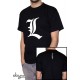 Camiseta preta unissex L Death Note